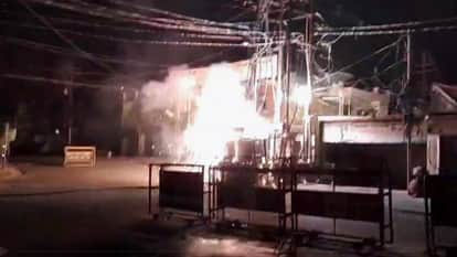 transformer caught fire near the Kohadapir petrol pump in Bareilly
