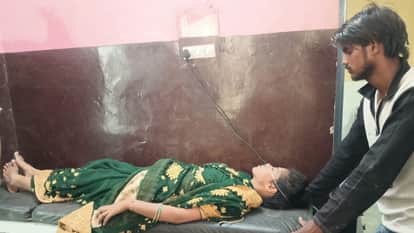 Husband kept riding the bike wife fell on the way in Budaun