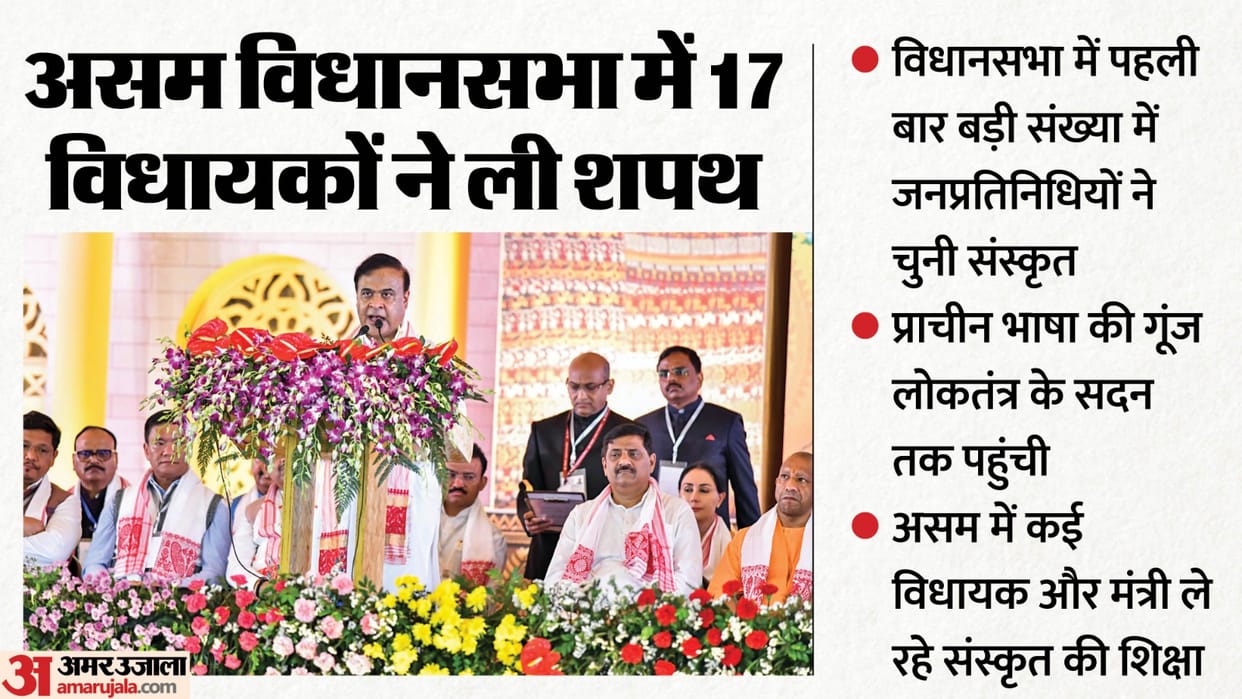 Sanskrit Resounds in the Assam Assembly 17 MLAs Take Oath Figures from the Cultural Sphere Laud the Move