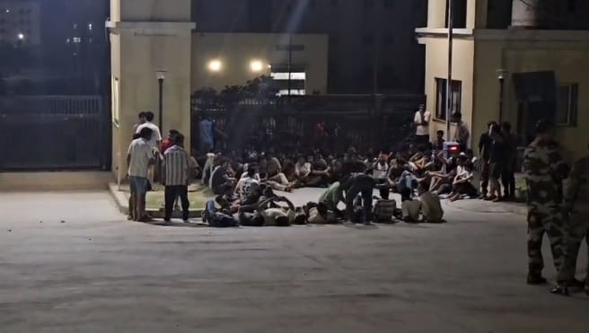 Kanpur Dehat Late Night Uproar at Medical College Students Stage Sit in at Gate Allege Power cut