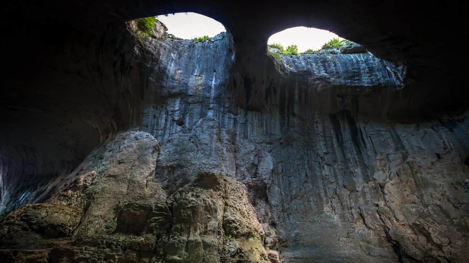 worlds most mysterious cave with gods eyes which sheds tears during rain Bulgaria