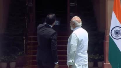 Cyprus President Nikos Christodoulides took a selfie with Prime Minister Modi