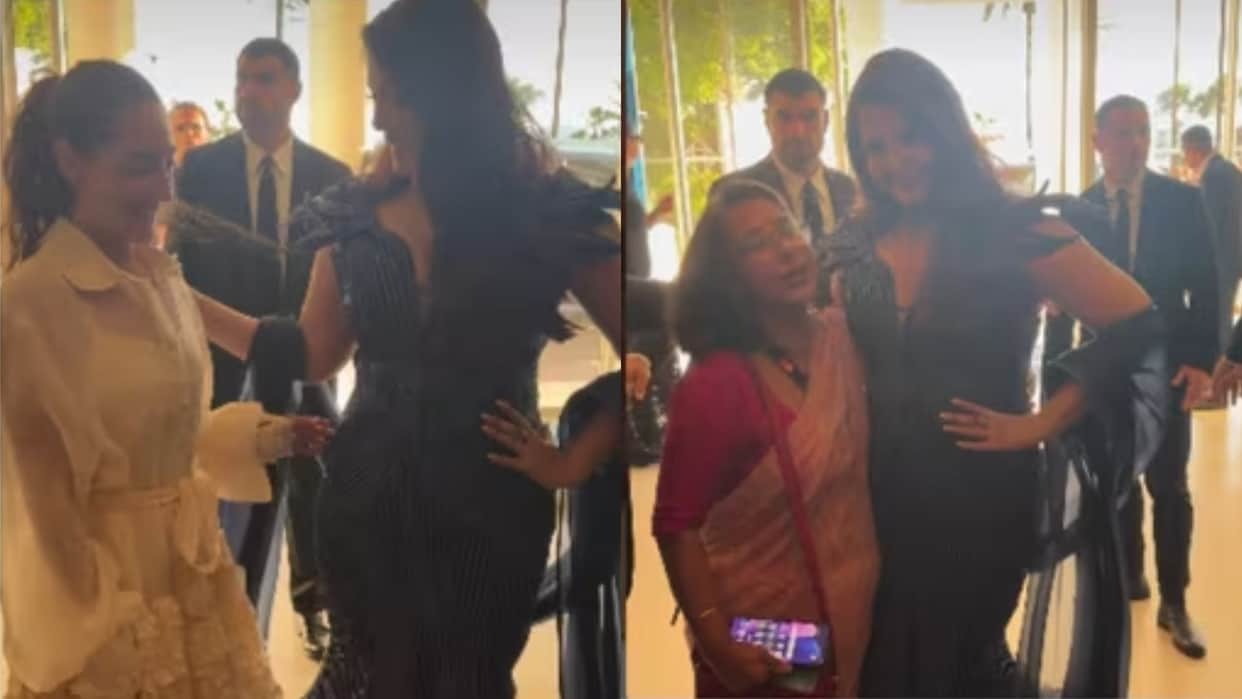 Aishwarya Rai video goes viral from cannes film festival 2026 she gives pose with her fans