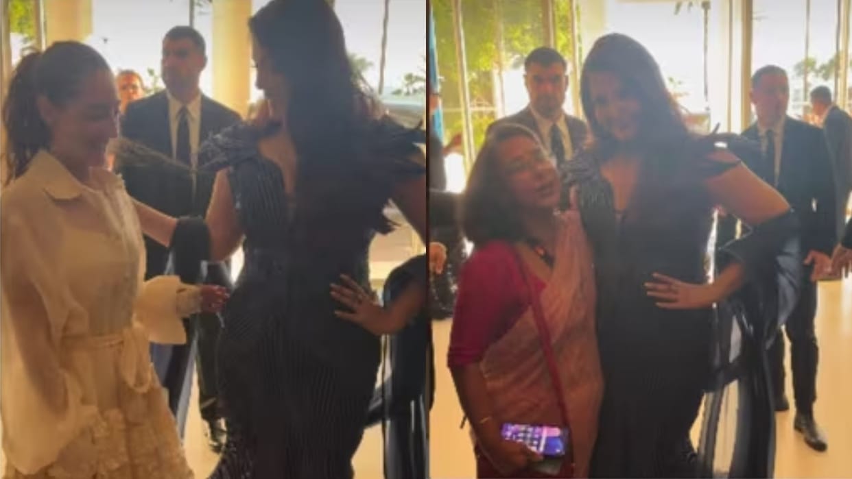 Aishwarya Rai video goes viral from cannes film festival 2026 she gives pose with her fans