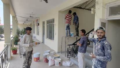Temples and rest houses have begun to be decorated to welcome the devotees of Baba Barfani.
