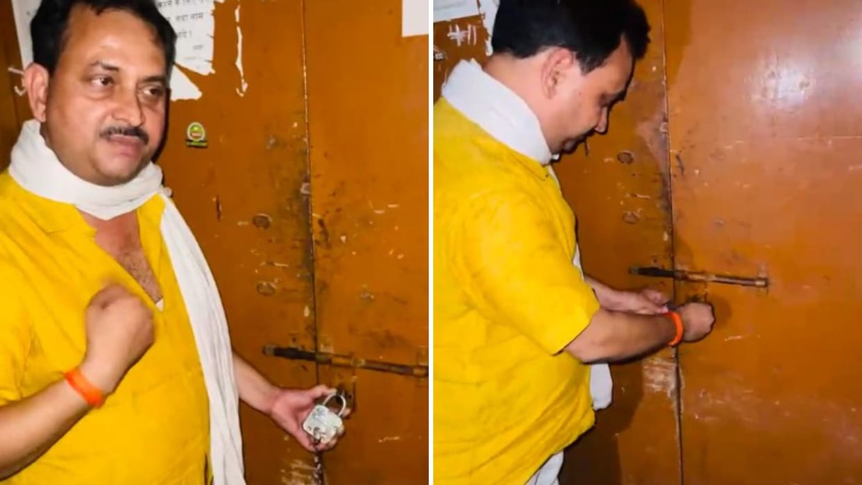 wife irate husband thrown out of house stormed to power substation and slapped lock in chandauli