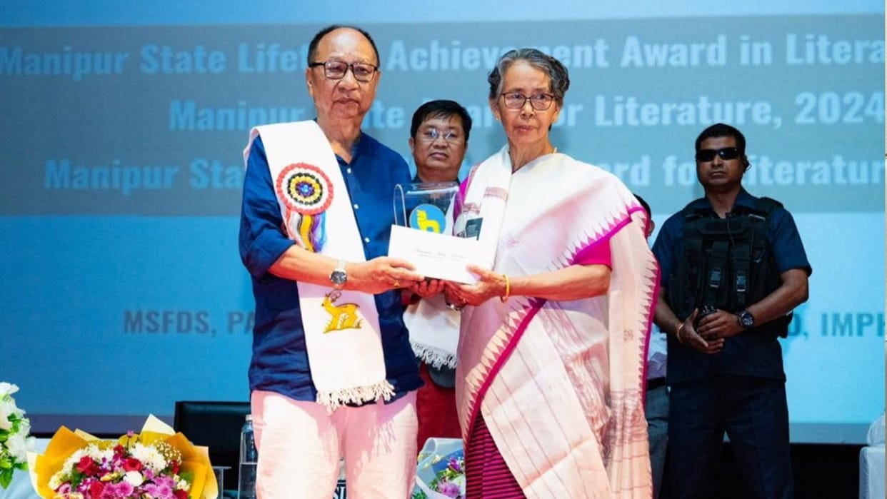 Amar Ujala ‘Akashdeep’ Honouree Memchaobi Receives Manipur State Award for Literature 2024