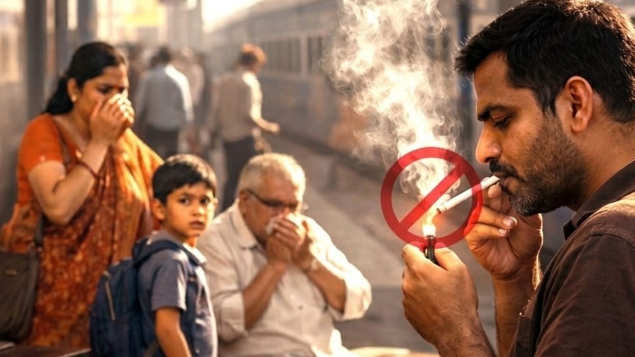 Rail Madad North Eastern Railway Varanasi Division Cracks Down on Smoking in Trains and Railway Premises