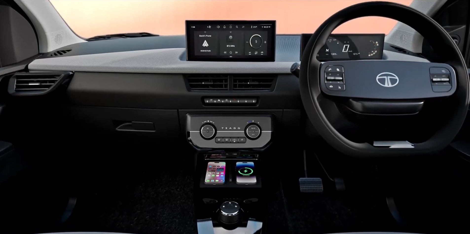 Tata Tiago Facelift Interior Teased Ahead Of May 28 Launch With Digital Cluster And Rotary Gear Selector