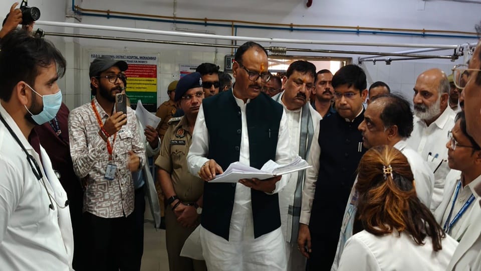 'Remove dilapidated ambulances, fix water and cooler facilities' — Deputy CM visits Moradabad Hospital
