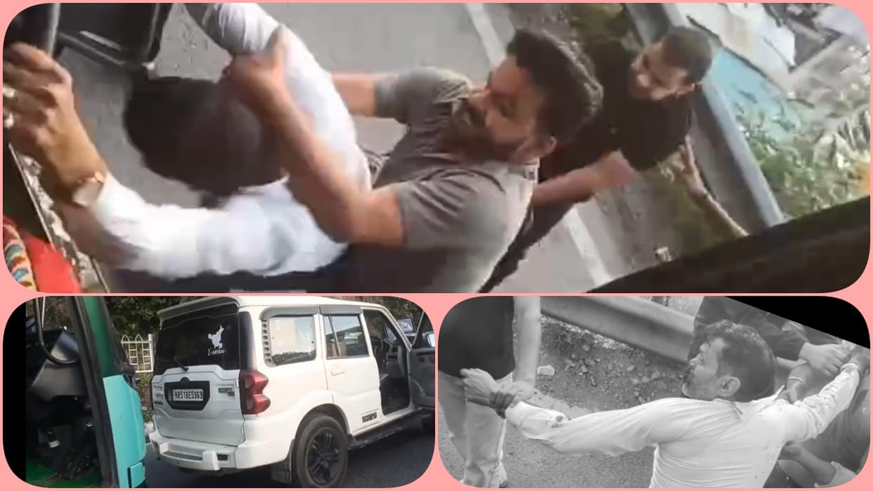 Video Dispute over Overtaking Haryana Residents Brutally Beat HRTC Volvo Bus Driver Shimla