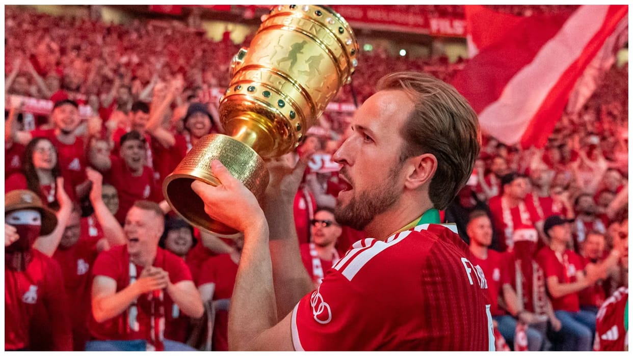 Harry Kane’s Hat-Trick Helps Bayern Munich Complete Domestic Double with German Cup Triumph