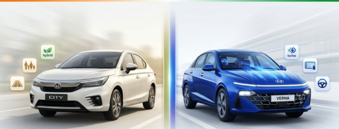 Honda City Facelift vs Hyundai Verna: Which Premium Sedan Offers Better Features