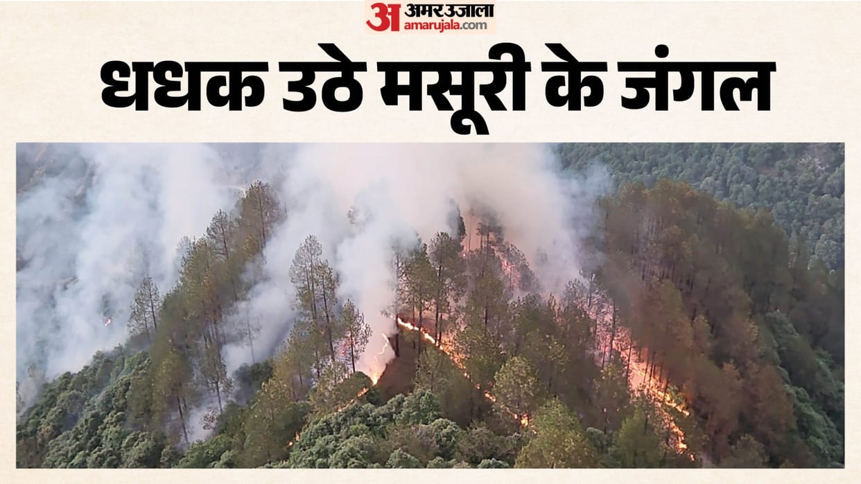 Mussoorie  Fire Erupts in Camel Back Forest Causing Breathing Difficulties for Residents Due to Smoke