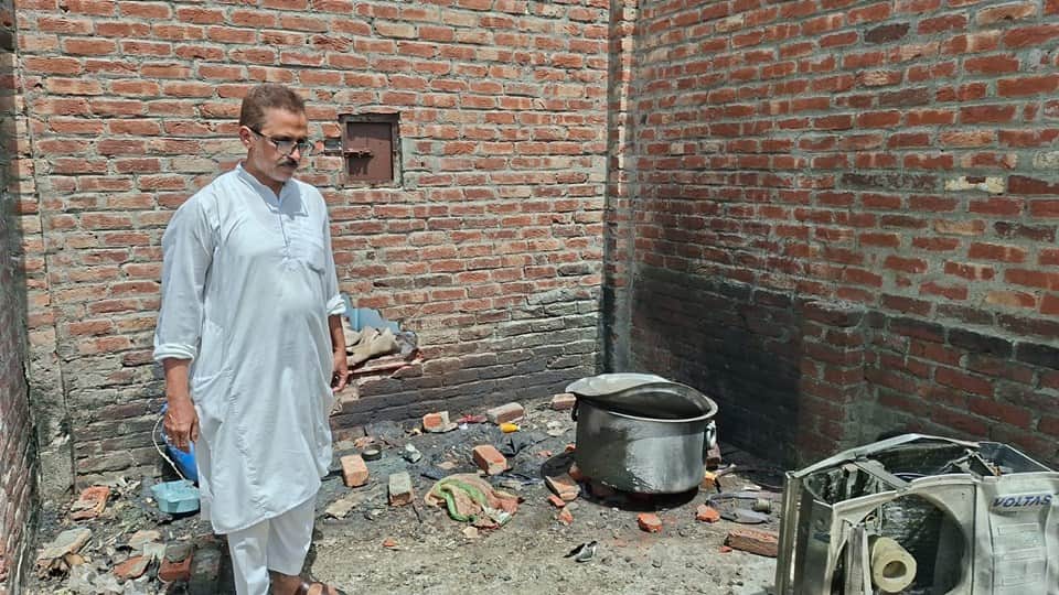 Cylinder Explodes Due to Heat in Moradabad Fragments Land Up to 100 Meters Away