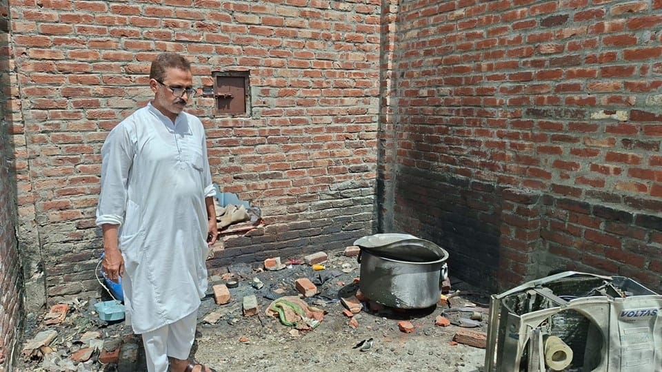 Cylinder Explodes Due to Heat in Moradabad Fragments Land Up to 100 Meters Away