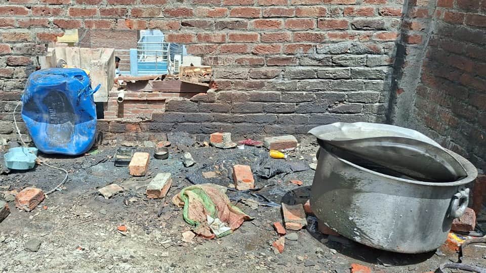 Cylinder Explodes Due to Heat in Moradabad Fragments Land Up to 100 Meters Away