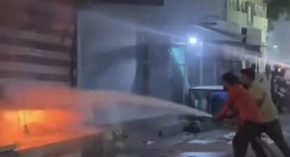 Midnight Fire Havoc Massive Fire Guts Two-Story Electronic Shop Valuables Worth Lakhs Destroyed