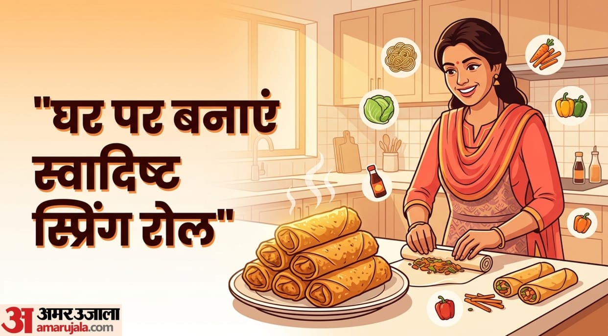 how to make spring roll at home ghar par spring roll kaise banaen
