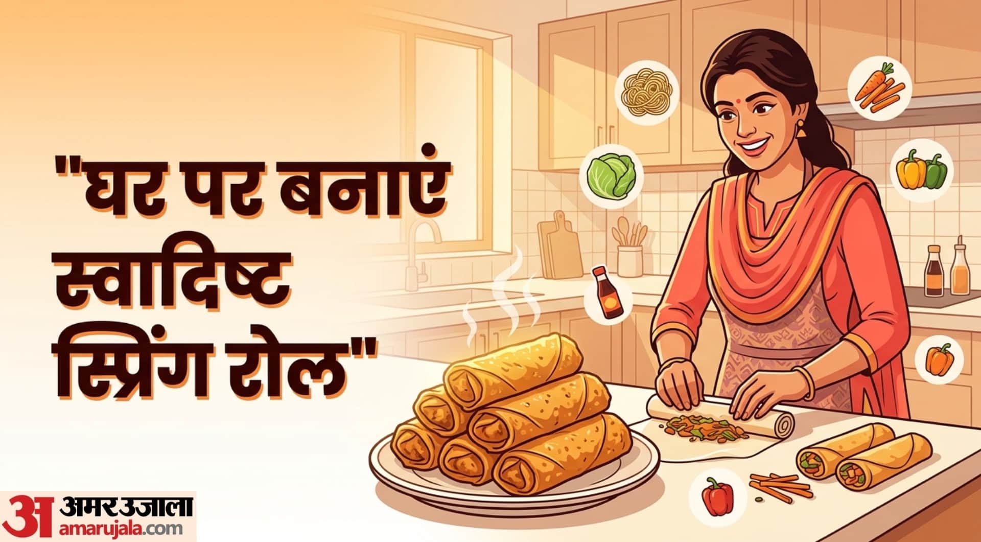 how to make spring roll at home ghar par spring roll kaise banaen