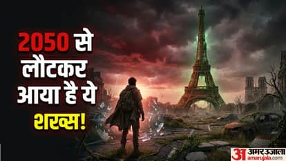 time traveller returns 2050 third world war destroyed eiffel tower Weird News