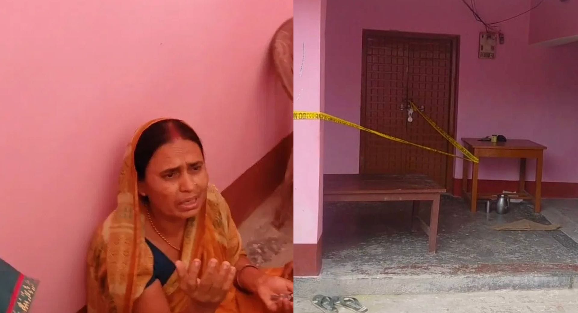 घटना के बाद रोते बिलखते परिजन