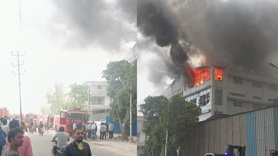 Massive Fire Breaks Out in Electronics Company in Ghaziabad