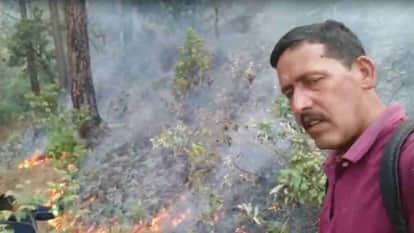 Chamoli News Dense Smoke Engulfs Forests of Kedarnath Wildlife Division as Massive Fire Rages