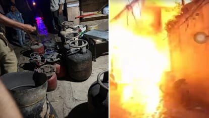 Massive fire broke out in Chandigarh's Burail after a gas cylinder exploded