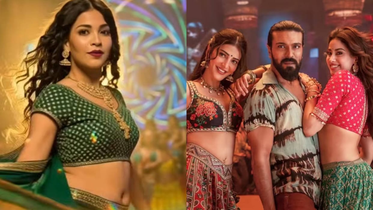 Ram Charan Shruti Haasan and Janhvi Kapoor Movie Peddi song Hellallallo Song faces heat over vulgar dance feat