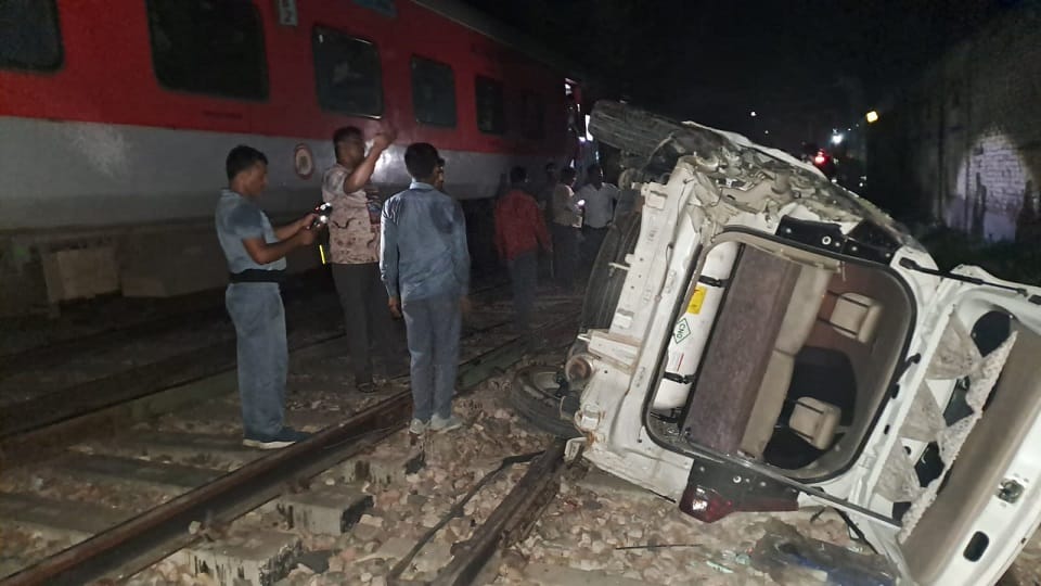 Car snatched from couple, parked on railway track