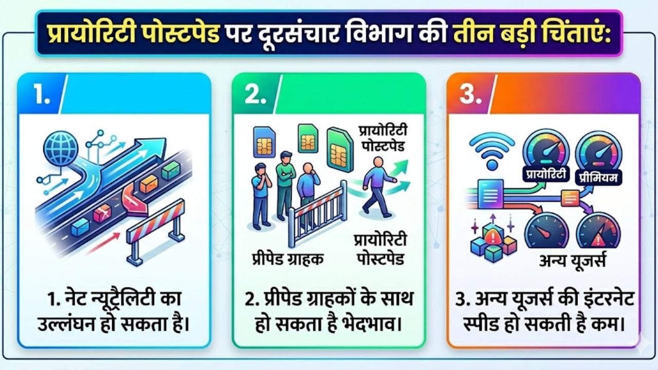 दूरसंचार विभाग की तीन बड़ी चिंताएं