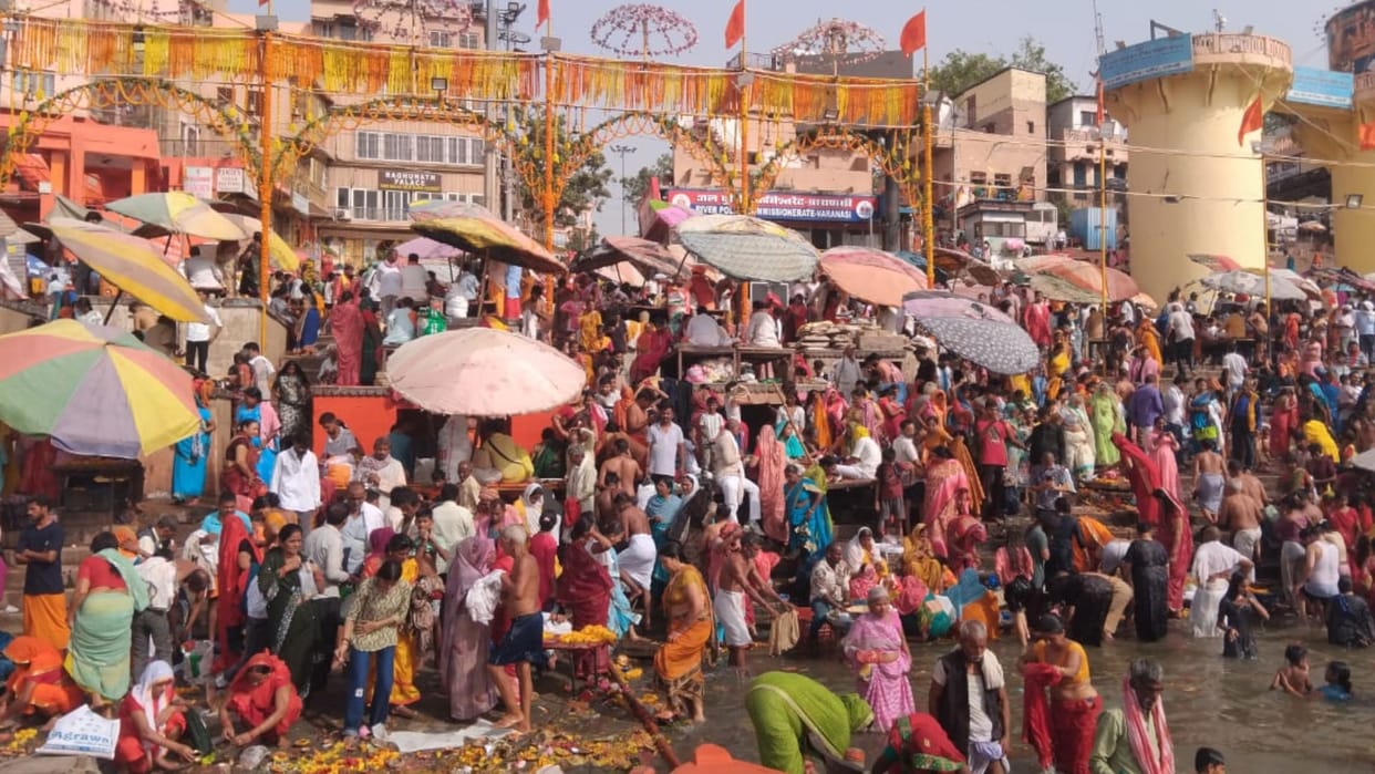Ganga Dussehra heat Nautapa devotees found spiritual solace through refreshing dip Ganges