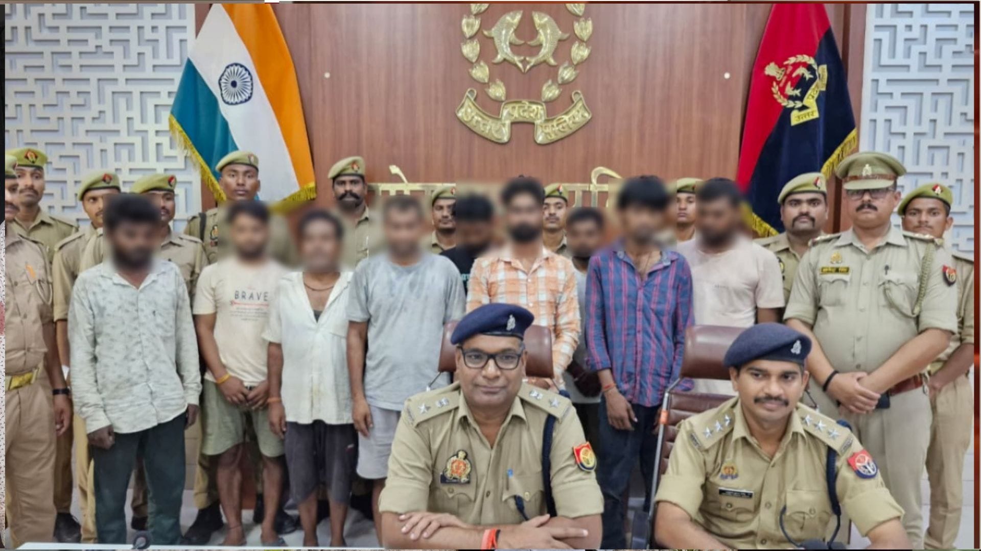 मामा भांजा गैंग का खुलासा करती पुलिस