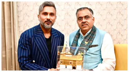Yo Yo Honey Singh meets BJP Tarun Chugh discusses ways to curb Punjab drug problems