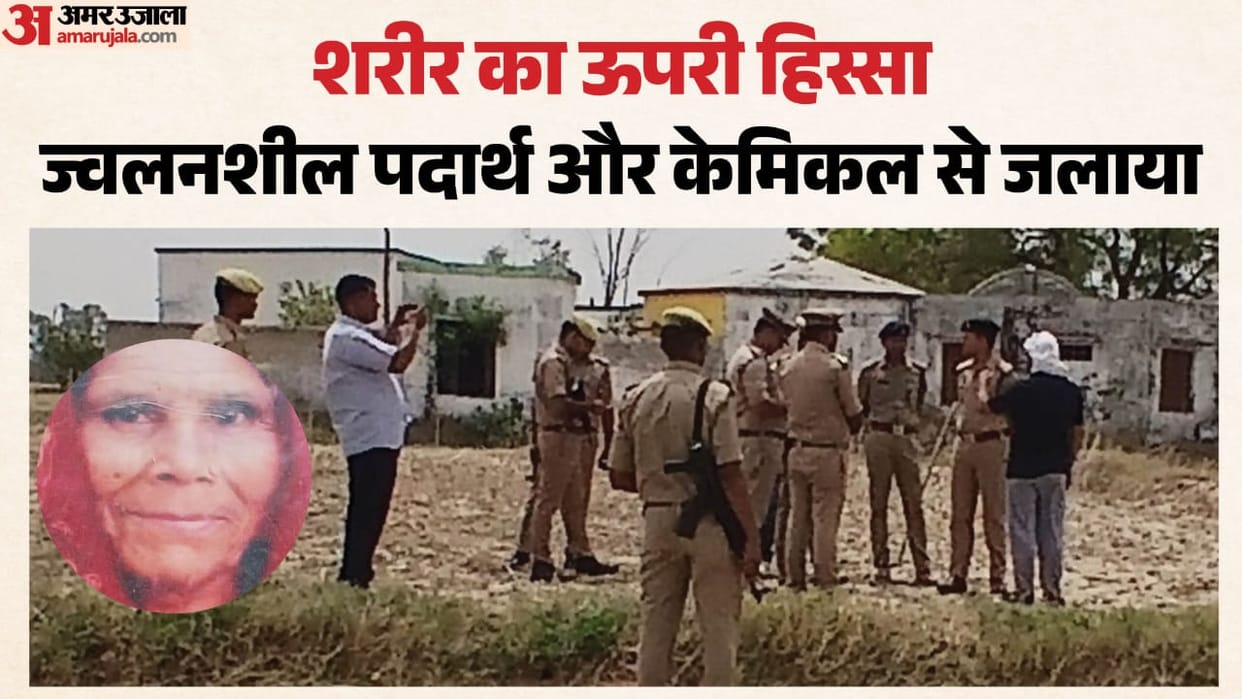 Fatehpur Murder of Village Head Representatives Mother Charred Body Found in Field Organs Eaten by Animals