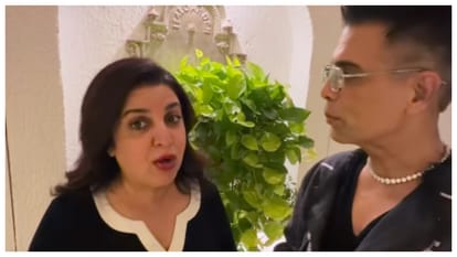 Karan Johar wear mother expensive diamond necklace on his 53rd birthday surprises Farah Khan share funny video