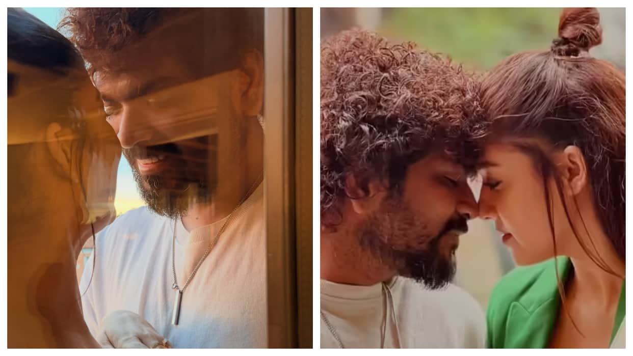 Nayanthara Romances Husband Vignesh Shivan Under Golden Sun Fans says Pure Love See PHOTOS