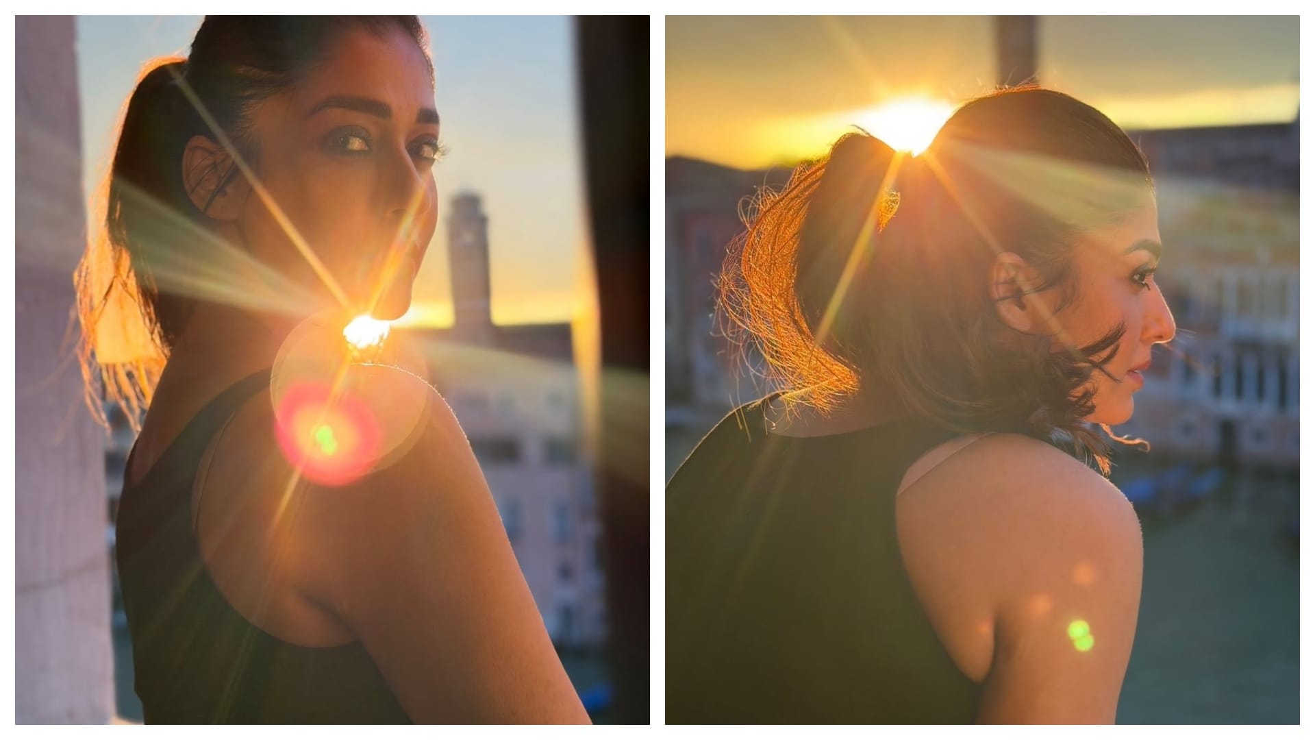 Nayanthara Romances Husband Vignesh Shivan Under Golden Sun Fans says Pure Love See PHOTOS