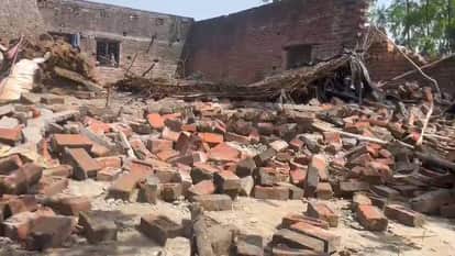 Wall Collapse Along with Thatch in Sitapur Father-in-Law Dies Trapped Under Debris, Daughter-in-Law Injured