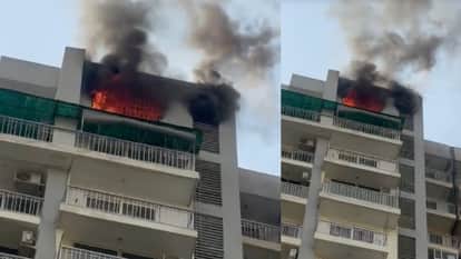 A fire broke out in Flat located on 15th floor of Shipra Srishti Society in Ghaziabad