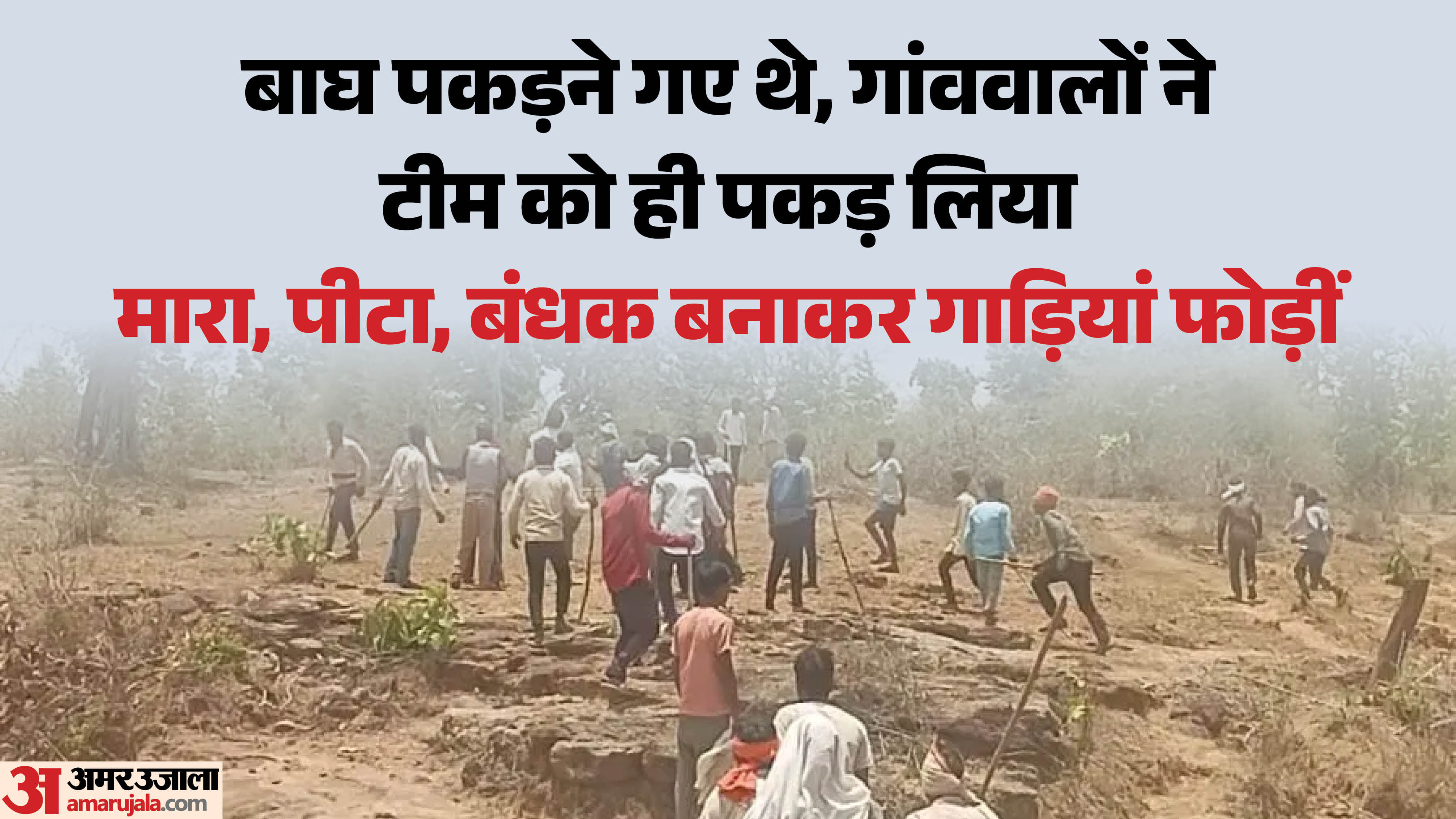 वन विभाग की टीम पर हमला