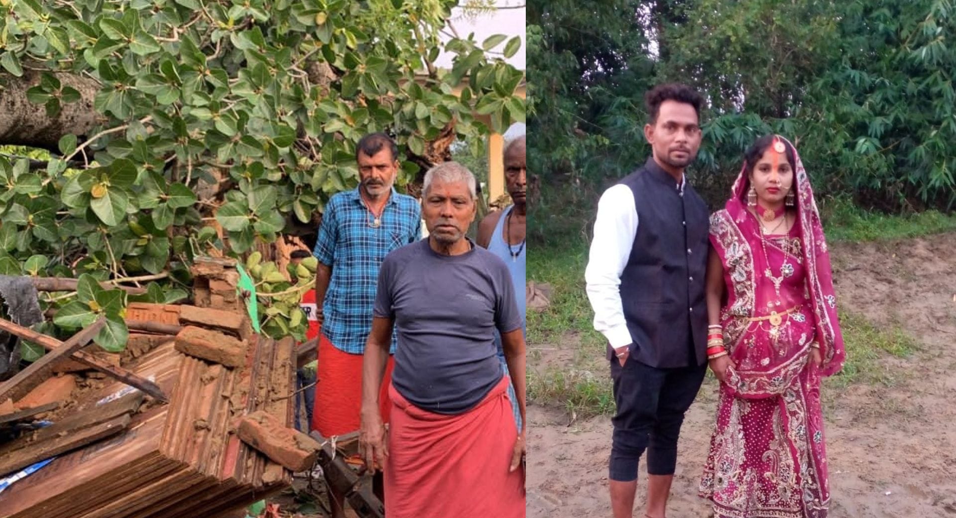घटना के जुटे स्थानीय लोगों की भीड़