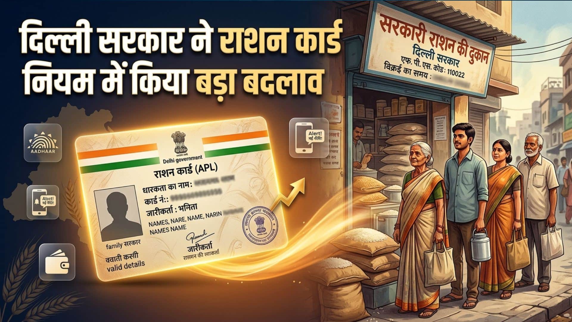 Delhi Ration Card Big Update: Government Increases Annual Income Limit to 2.5 Lakh for New Applications