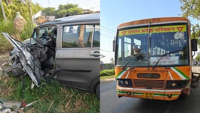 Moradabad: Student Dies in Collision Between Roadways Bus and Car; Seven Injured, Including Bride and Groom