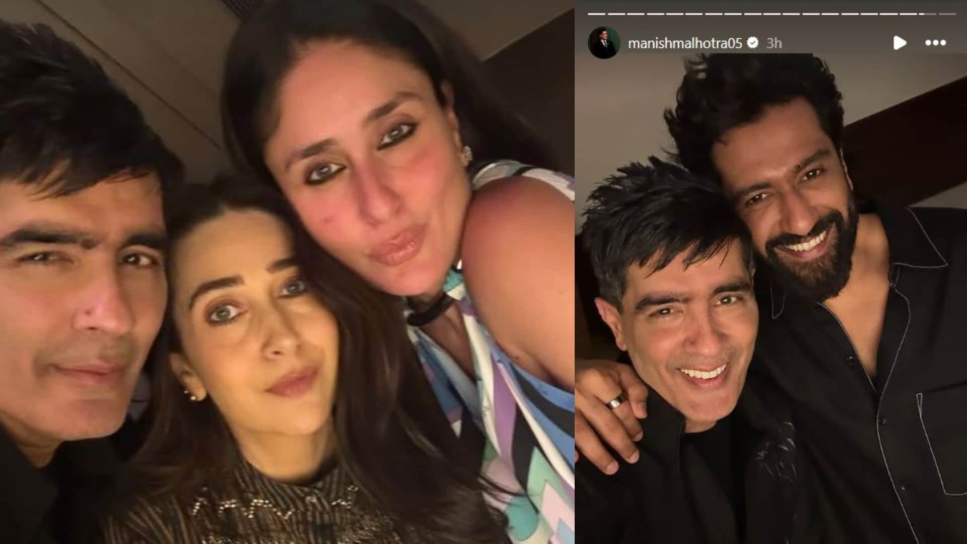 Kuch Kuch Hota Hai stars at Manish Malhotra home Kareena Kapoor Karisma Kapoor were present