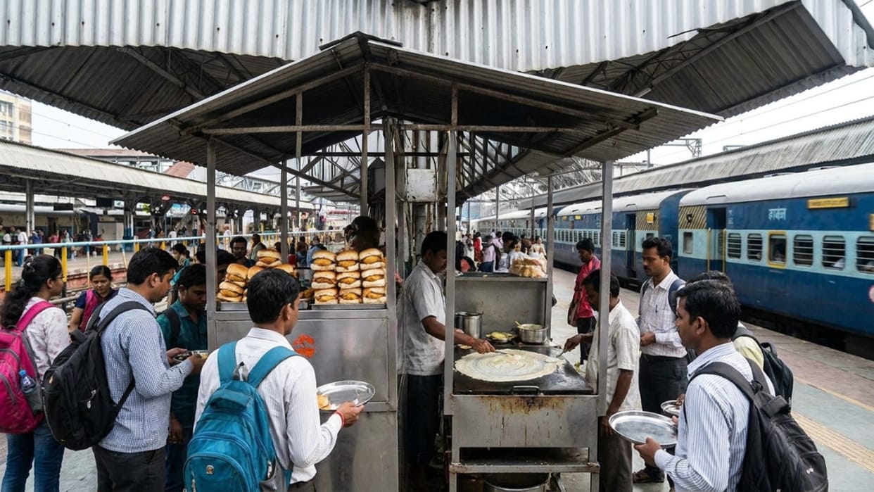 Railways Major Relief for Train Passengers Vada Pav and Dosa at Stations not Costlier Yet