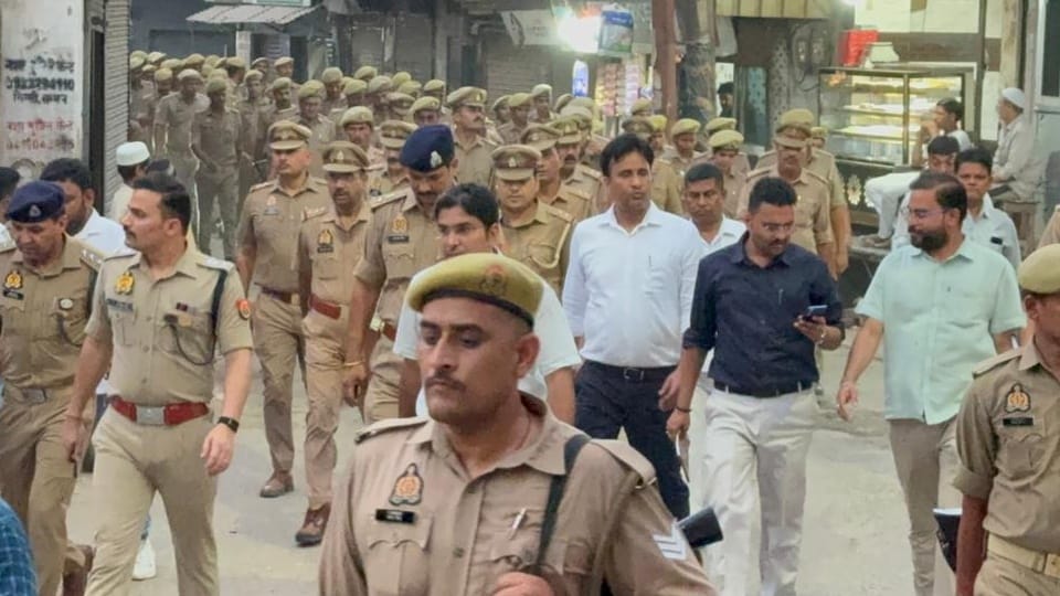 High Alert in Sambhal for Bakrid: DM and SP Conduct Flag March; Additional Police Forces Deployed