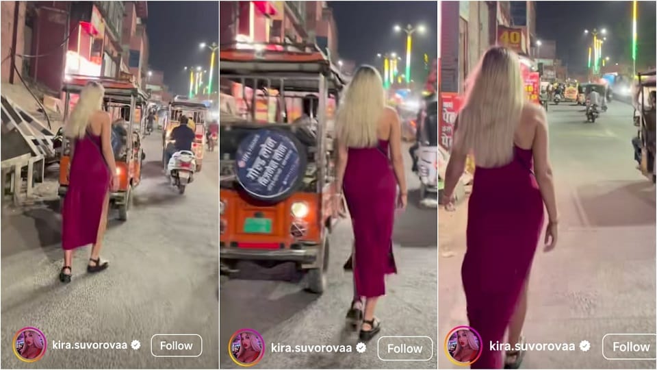 Foreign Tourist’s Video Goes Viral After Uncomfortable Experience Walking on Yamuna Kinara Road in Agra