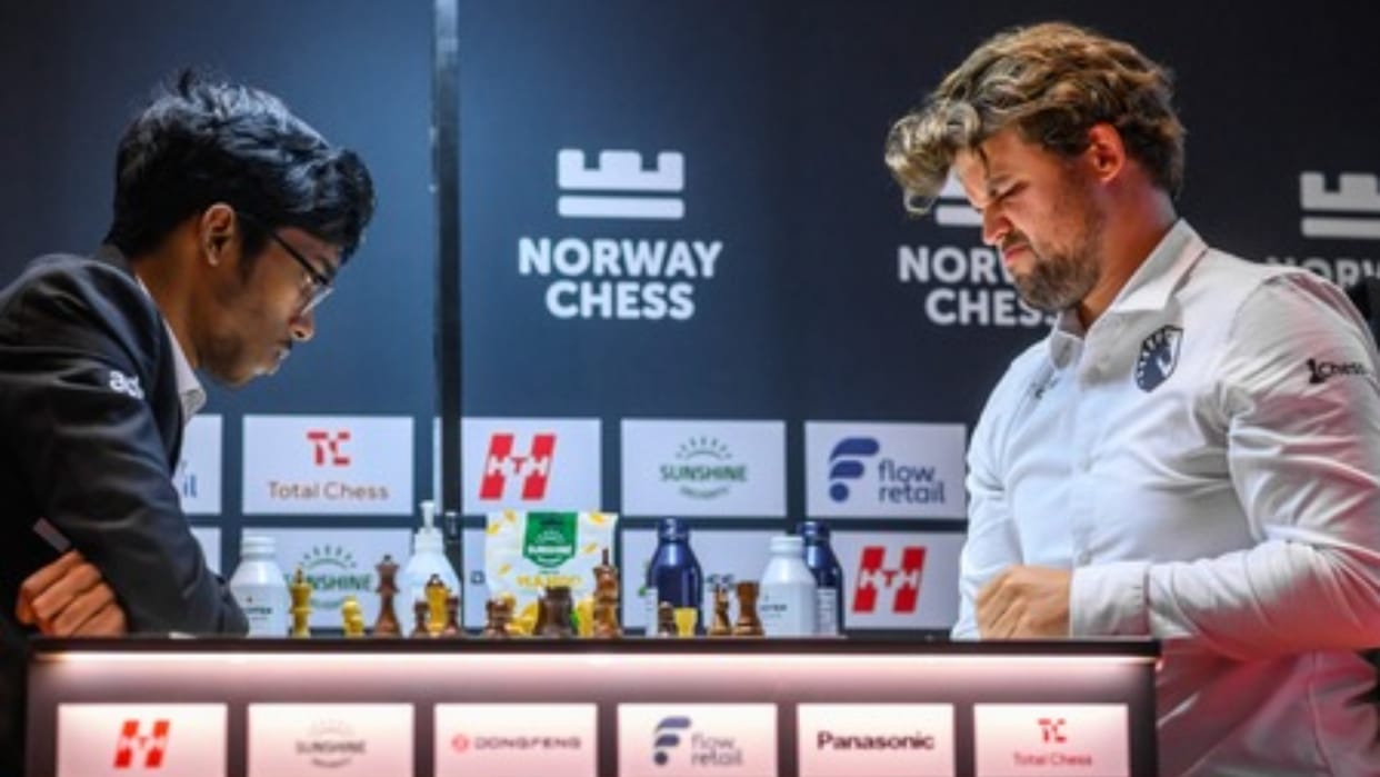 R Praggnanandhaa stuns world No. 1 Magnus Carlsen in round three of the Norway Chess Gukesh suffers setback